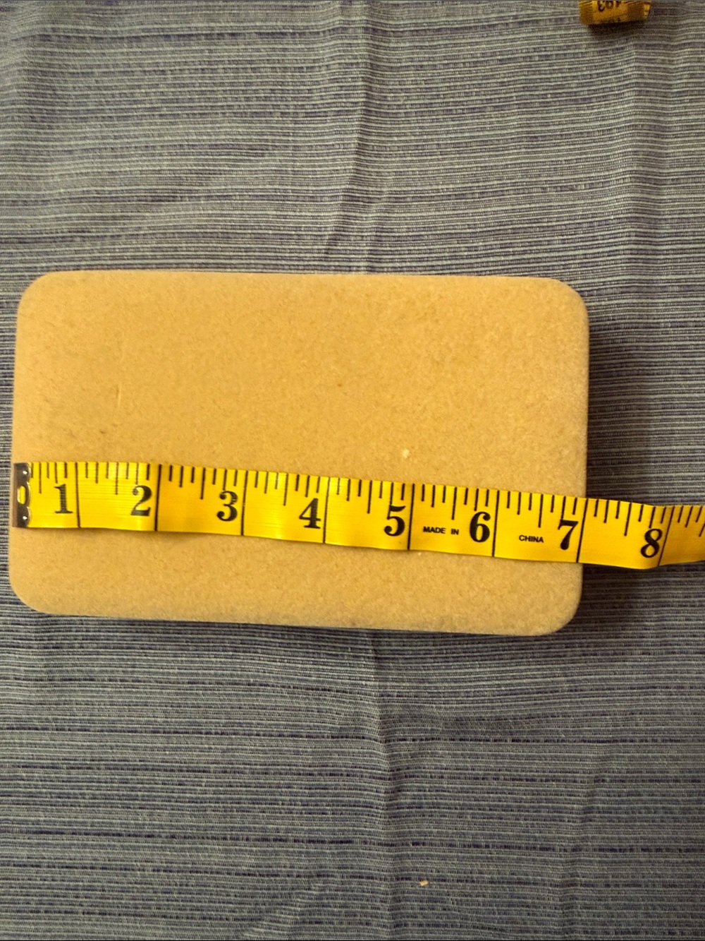 Velvet Jewelry Travel Case in cream and Brown - Picture 5 of 8
